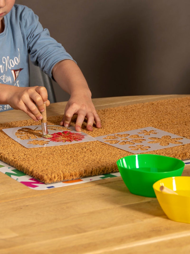 DIY Paillasson fleurs Marron - Kiabi