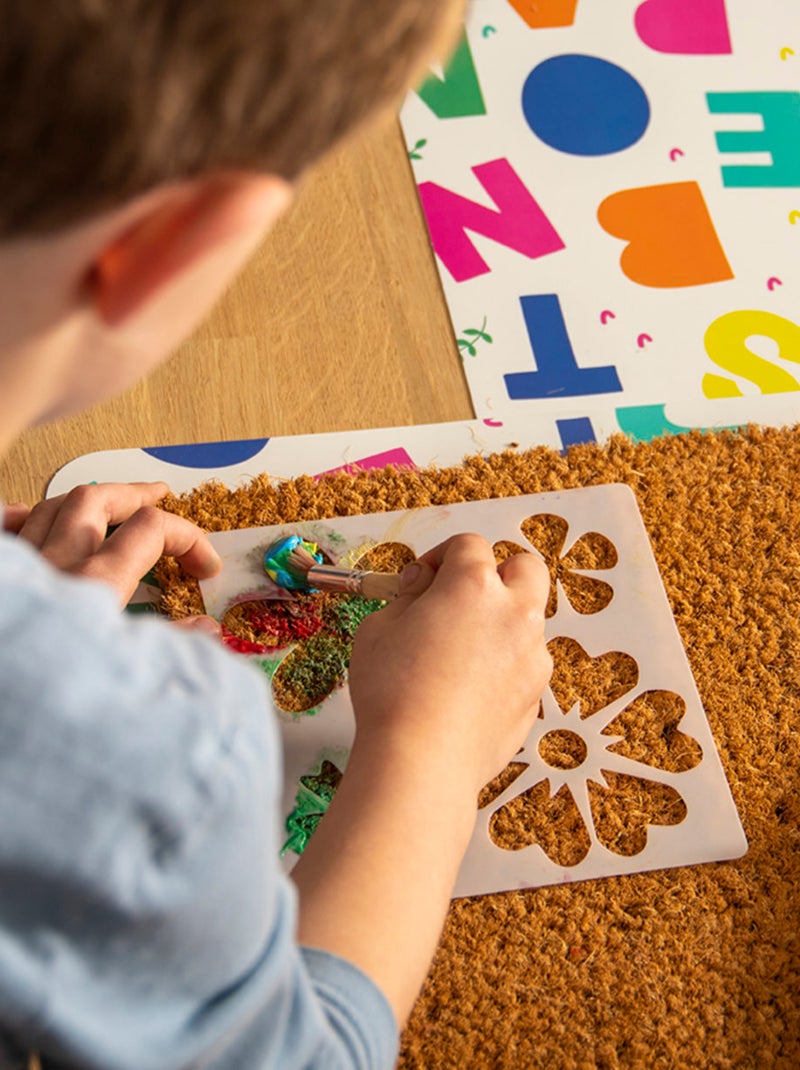 DIY Paillasson fleurs Marron - Kiabi