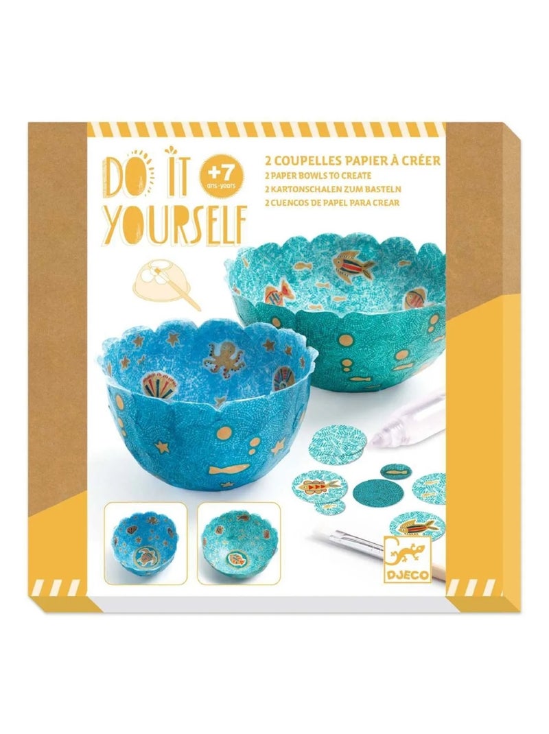 Do it Yourself - 2 coupelles papier à créer Dans la mer Multicolore - Kiabi