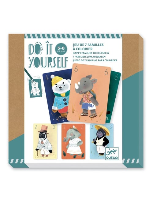 Do it Yourself Chics animaux jeu de 7 familles à colorier - Kiabi