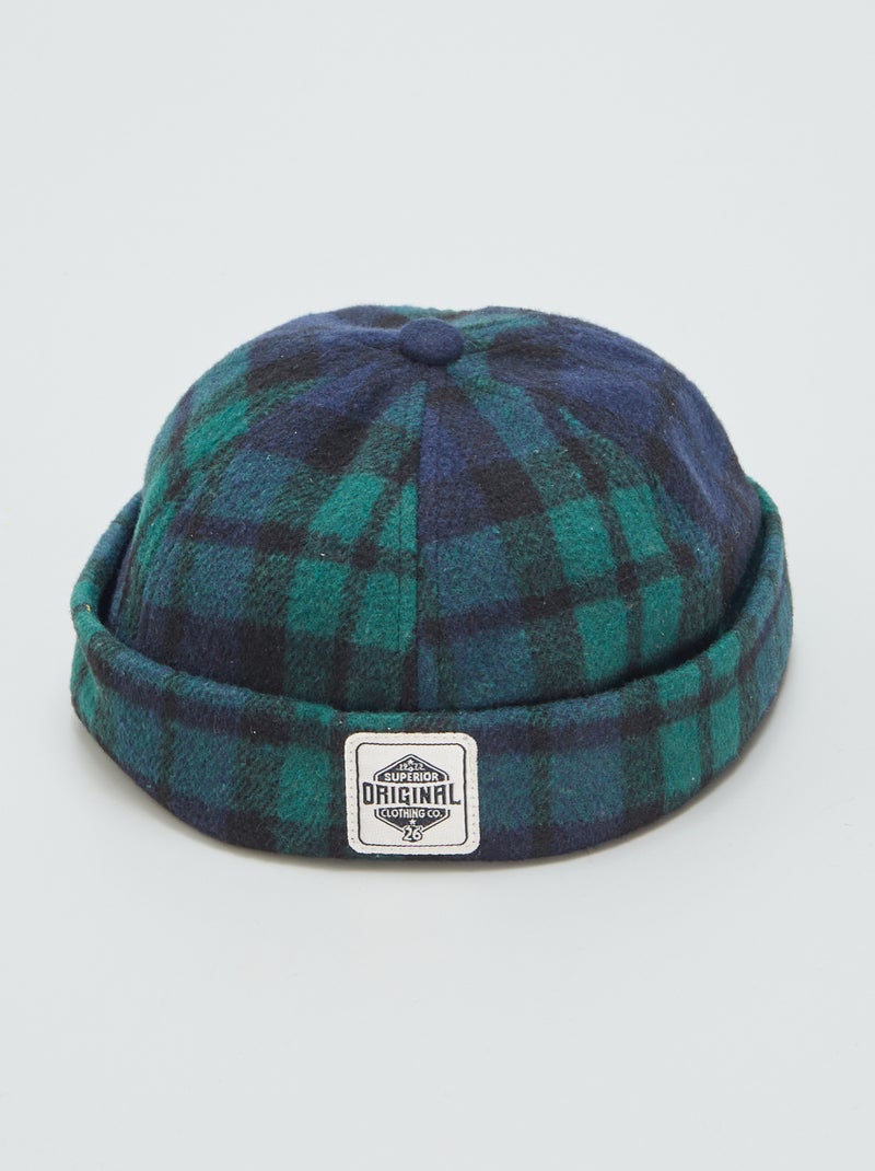 Docker en flanelle Bleu/vert - Kiabi