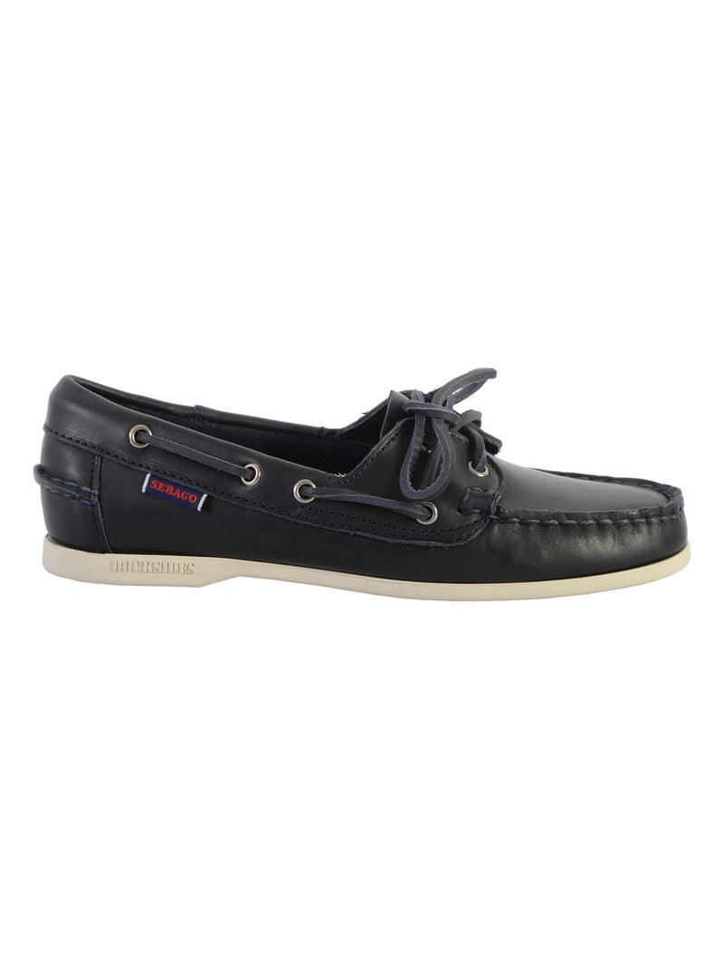 Docksides Cuir Sebago Jacqueline Bleu - Kiabi