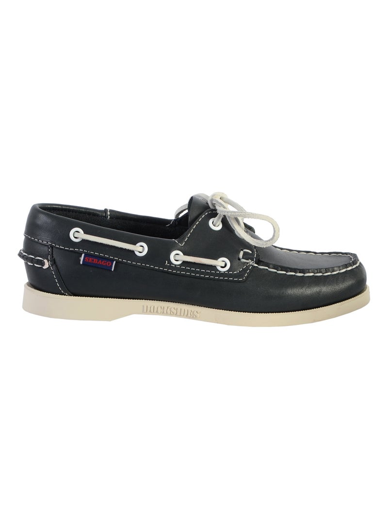 Docksides Cuir Sebago Portland Bleu - Kiabi