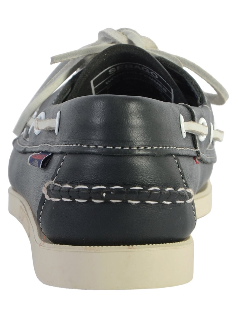 Docksides Cuir Sebago Portland Bleu - Kiabi