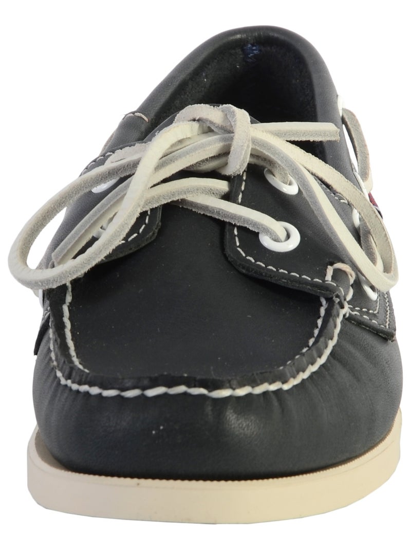Docksides Cuir Sebago Portland Bleu - Kiabi