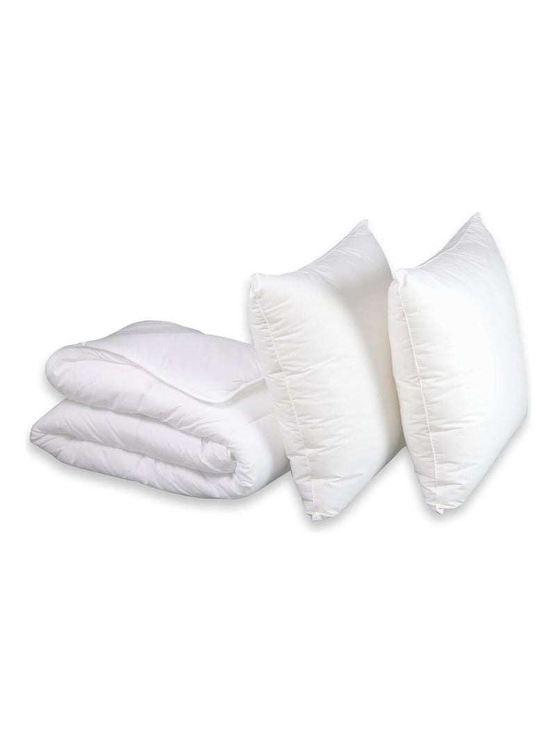 DODO - Pack Couette + Oreiller(s) Enveloppe Coton Bio - Bien-être Blanc - Kiabi