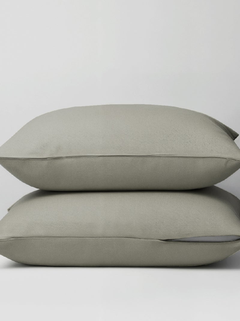 DODO - Taie d'oreiller 2 en 1 - Alèse absorbante intégrée - Coloris Sable Marron - Kiabi