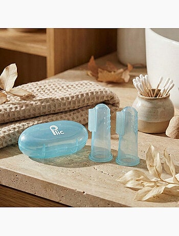 Doigtier brosse dentaire silicone bébé lot 2