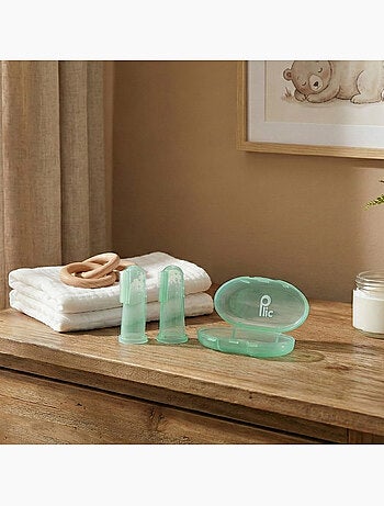 Doigtier brosse dentaire silicone bébé lot 2