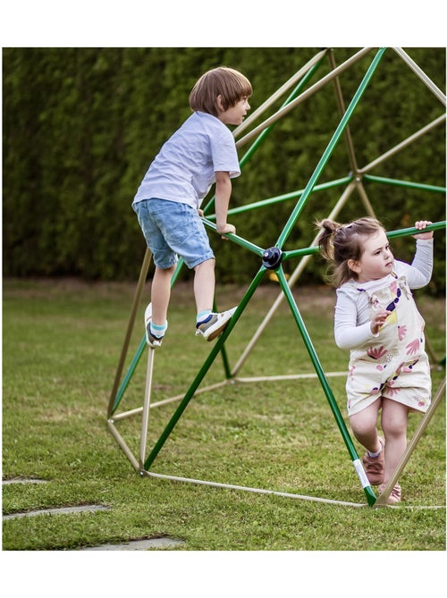 Dôme d'Escalade Enfant HyperMotion Ø3m Acier Galvanisé - Jeu de Jardin Max 350kg - Kiabi