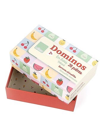 Dominos en bois fruits et légumes