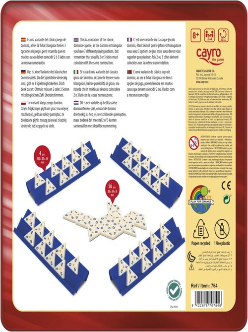Dominos triangulaires - coffret métal - Kiabi