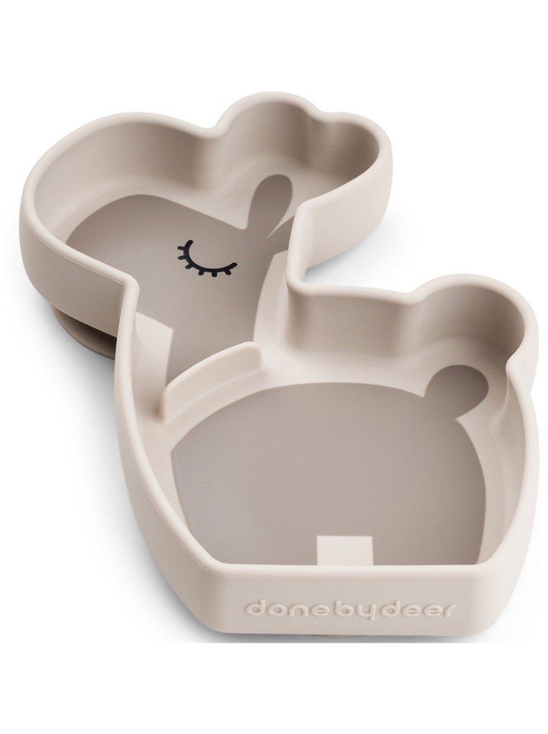 Done by Deer - Assiette en silicone avec ventouse Beige - Kiabi