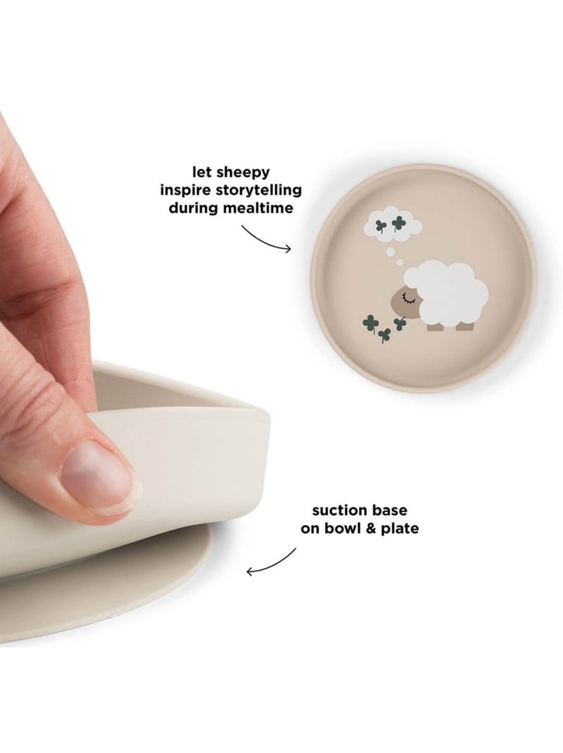 Done by deer - assiette ventouse en silicone Beige - Kiabi