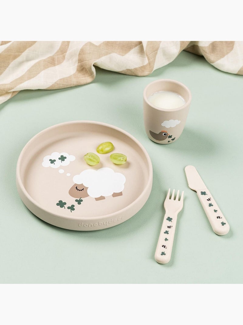 Done by deer - assiette ventouse en silicone Beige - Kiabi