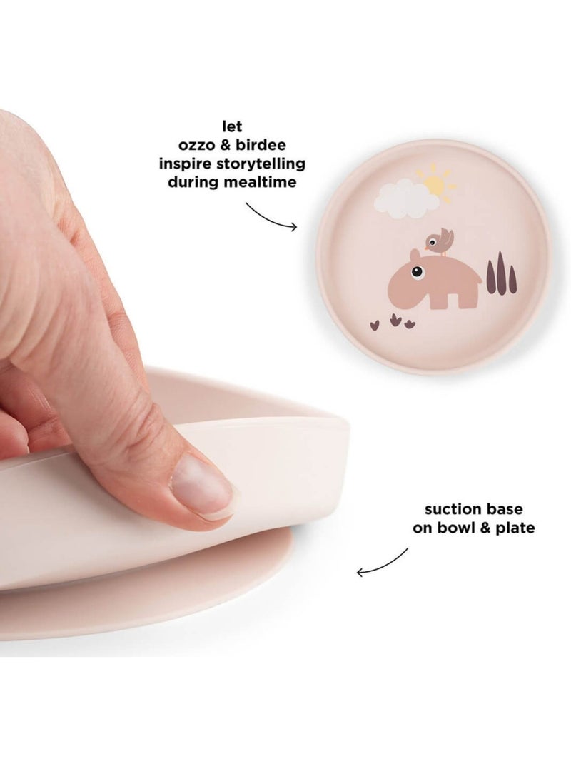 Done by deer - assiette ventouse en silicone Rose - Kiabi