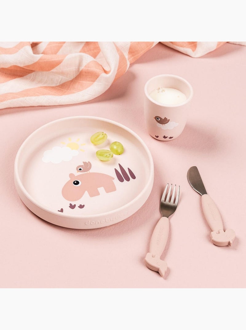 Done by deer - assiette ventouse en silicone Rose - Kiabi