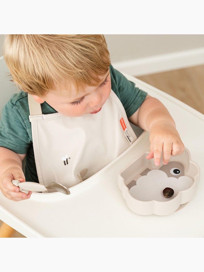 Done by Deer - Bavoir élastique Tiny farm Beige - Kiabi