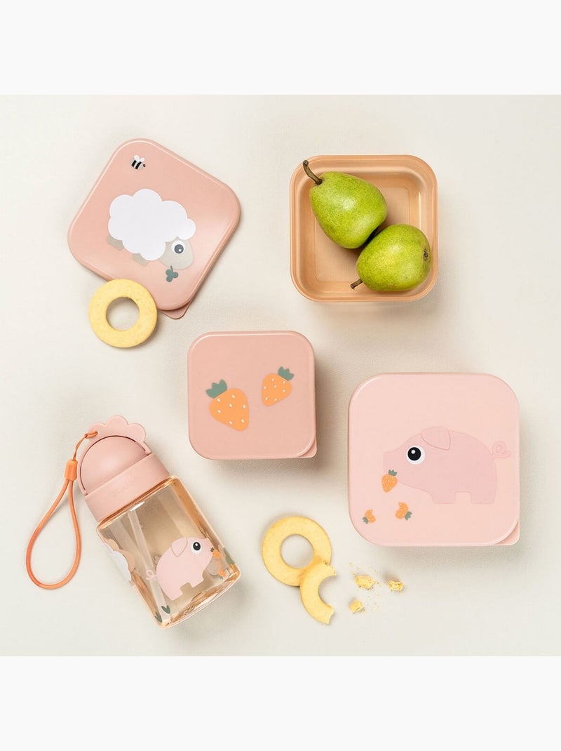 Done by Deer - Boîte à goûter lot de 3 Tiny farm Rose - Kiabi