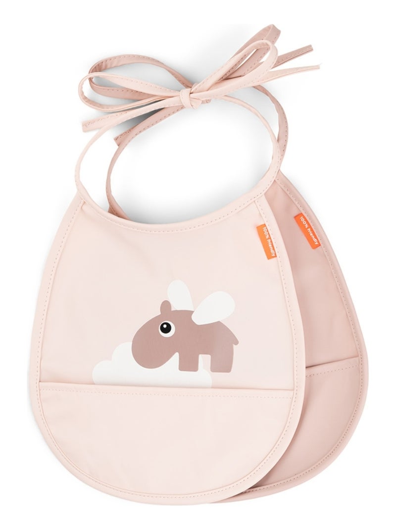 Done by Deer - Lot de 2 petits bavoirs Rose - Kiabi