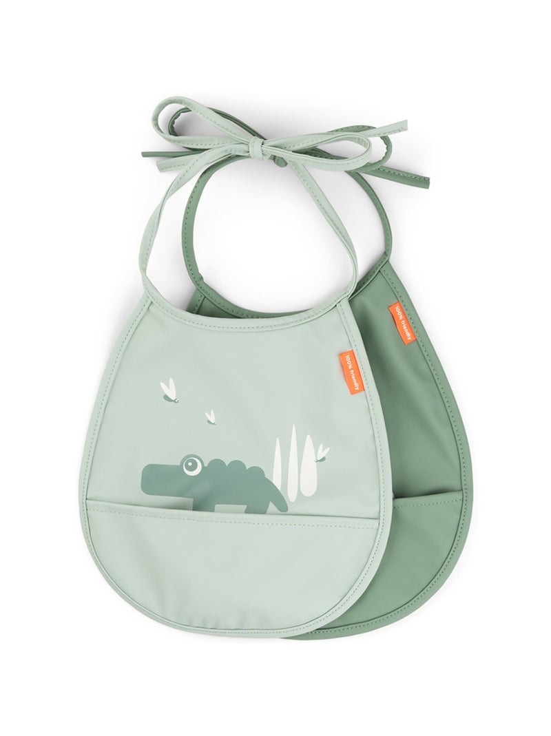 Done by Deer - Lot de 2 petits bavoirs Vert - Kiabi