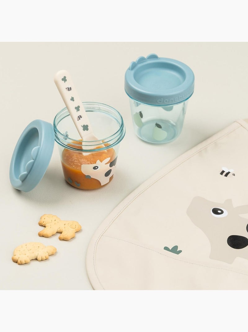 Done by Deer - Lot de 2 pots de conservation Bleu - Kiabi