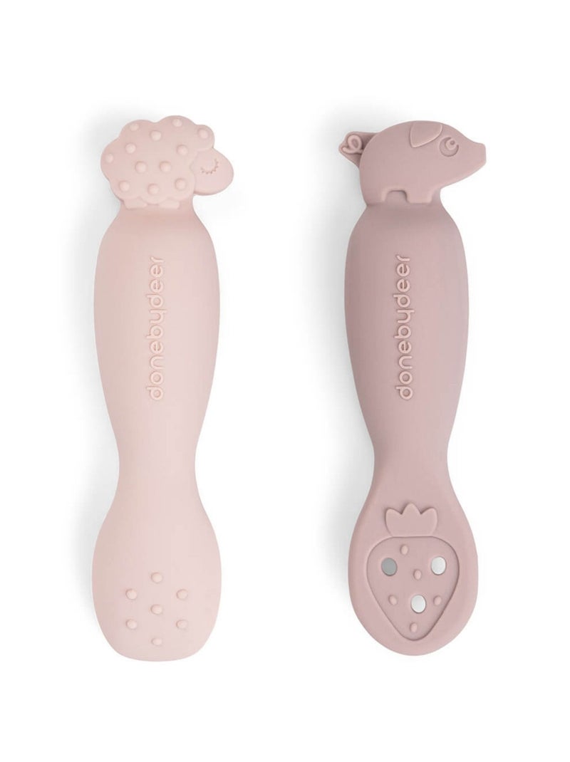 Done by Deer - Lot de 2 premières cuillères Rose - Kiabi