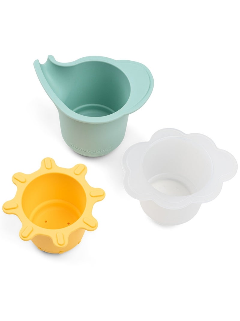 Done by Deer - Lot de 3 gobelets empilables Jaune - Kiabi