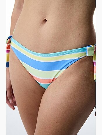 Donna bas de bikini brésilien rayé penti