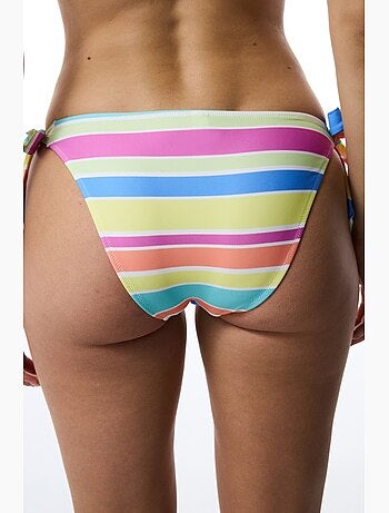 Donna bas de bikini brésilien rayé penti