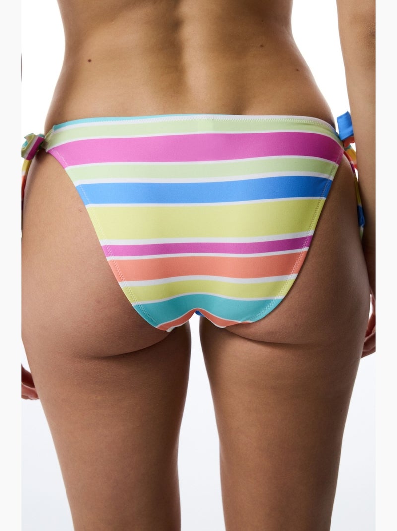Donna bas de bikini brésilien rayé penti Bleu ciel - Kiabi