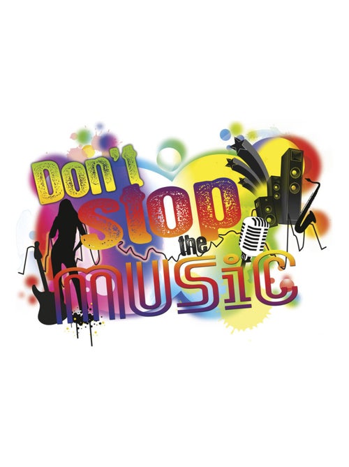 Don`t Stop the music, Sticker murale - 100x70 cm - Kiabi