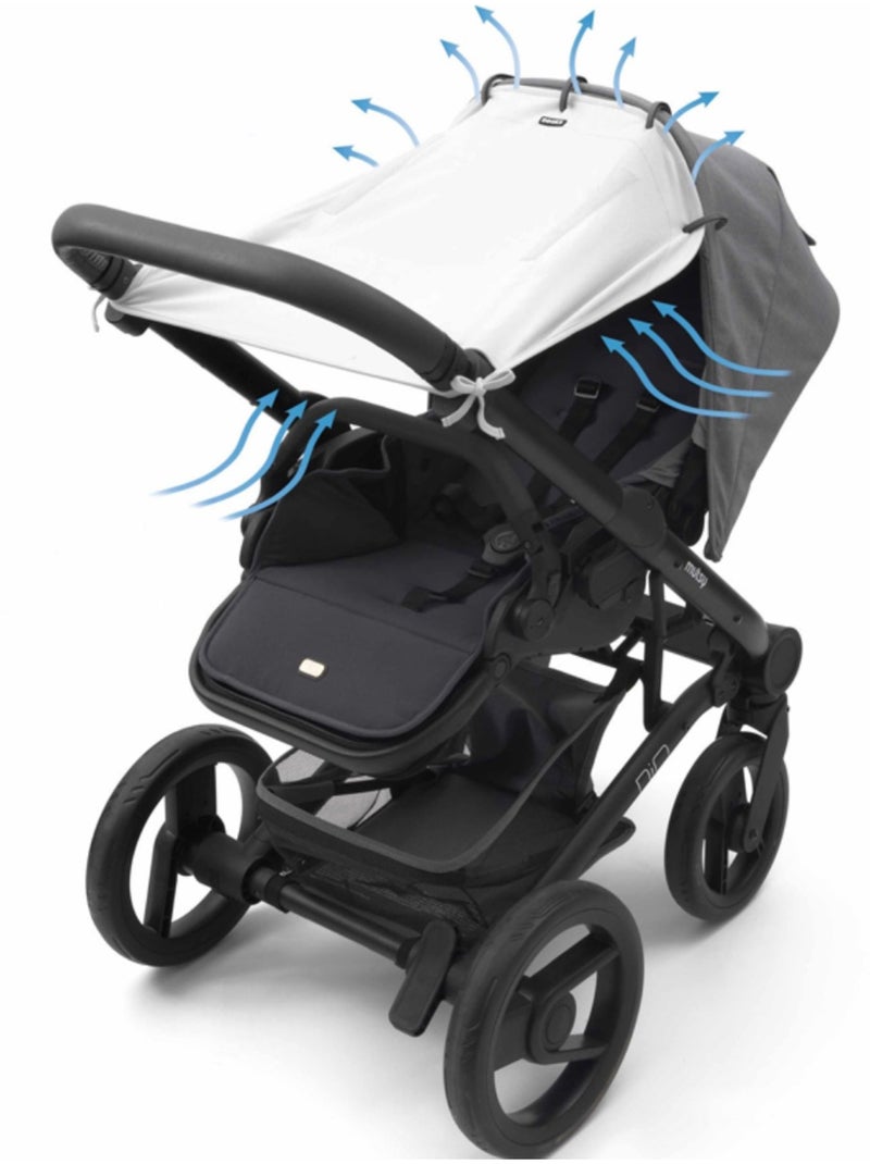 Dooky | Pare-soleil universel poussette et siège auto UV UPF50+ Ecru - Kiabi