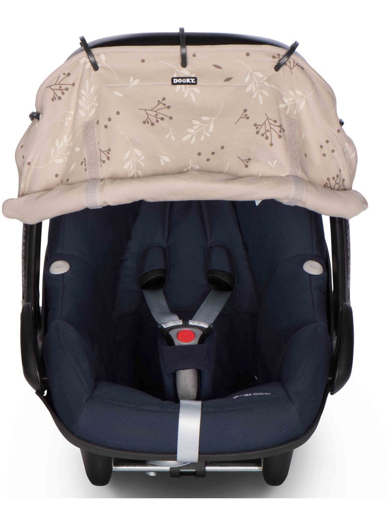 Dooky | Pare-soleil universel poussette et siège auto UV UPF50+ Romantic Leaves Beige - Kiabi