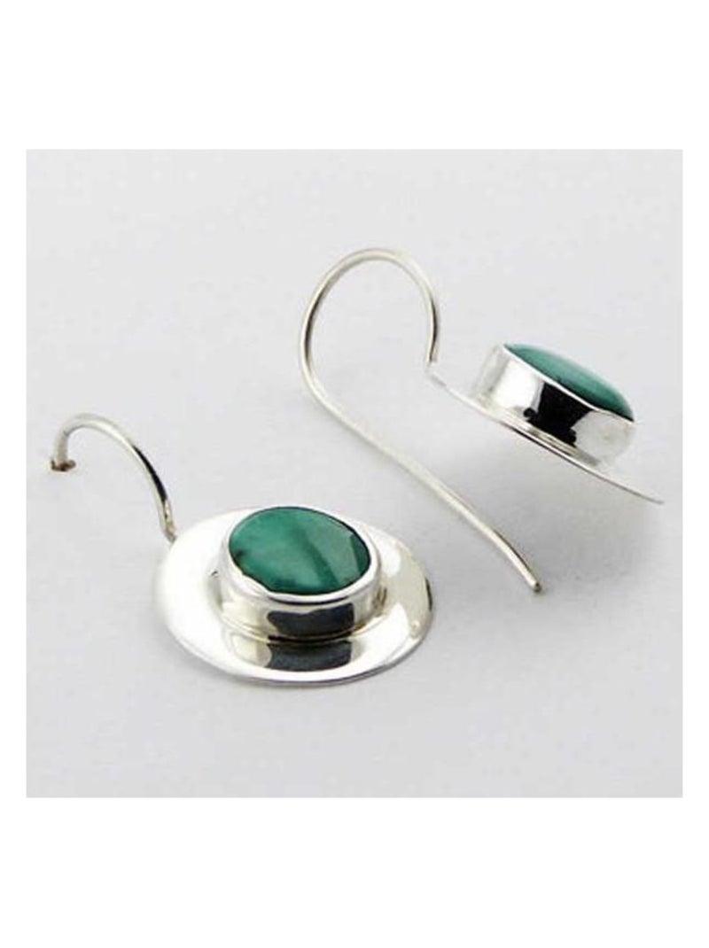Dormeuses turquoise & argent, Bijoucolor Bleu - Kiabi