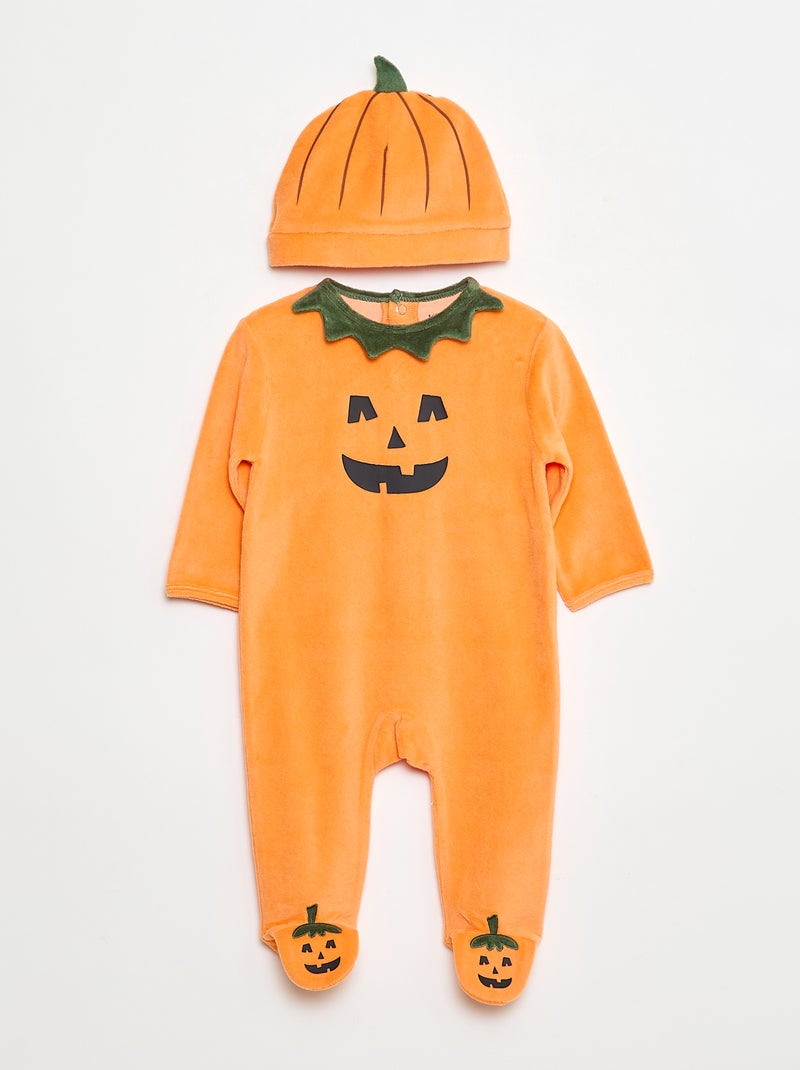 Dors bien citrouille + chapeau citrouille - 2 pièces Orange - Kiabi