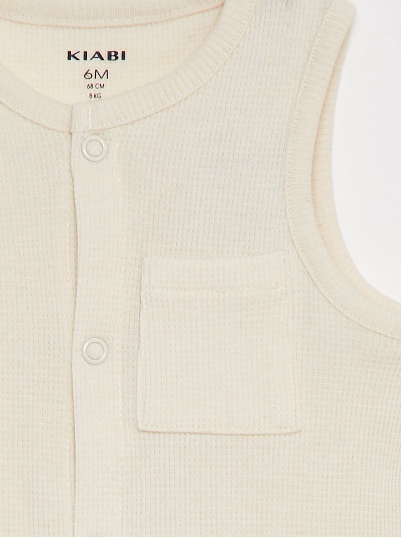 Dors-bien en maille gaufrée BLANC - Kiabi