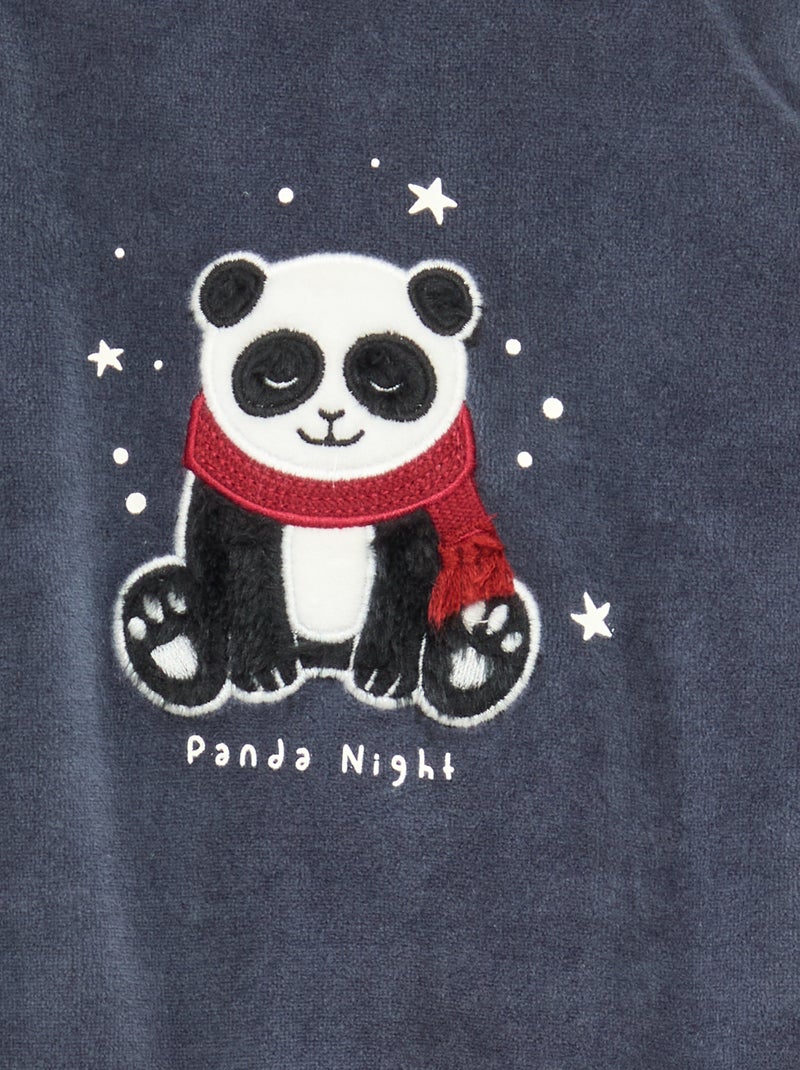 Dors bien en velours avec animation Bleu - Kiabi