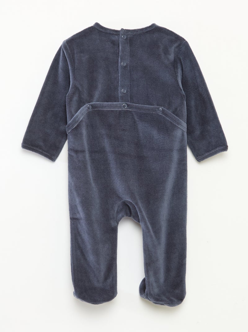 Dors bien en velours avec animation Bleu - Kiabi