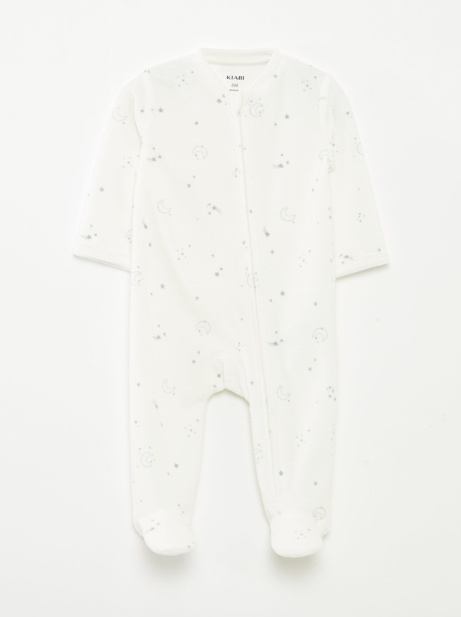 Dors-bien en velours avec ouverture zippée