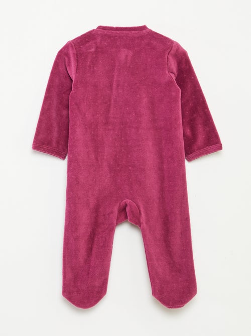 Dors-bien en velours avec ouverture zippée - Kiabi