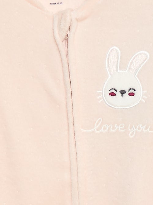 Dors-bien en velours avec ouverture zippée - Kiabi