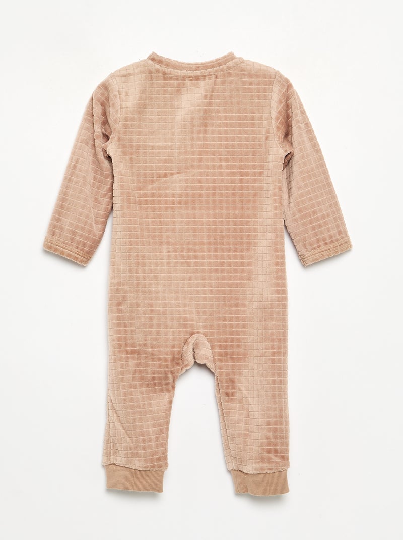 Dors-bien en velours Beige - Kiabi