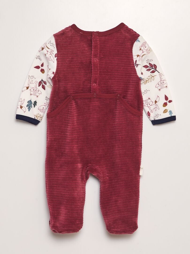 Pyjama Bébé Velours Holamuchacha - Grenouillère Douce Volants