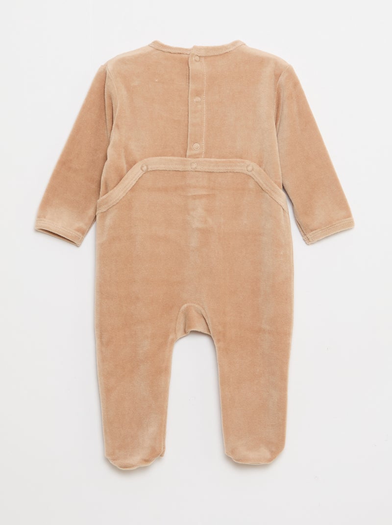 Dors bien en velours 'Disney' Beige - Kiabi