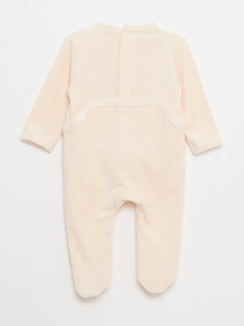 Dors bien en velours 'Winnie' Blanc - Kiabi