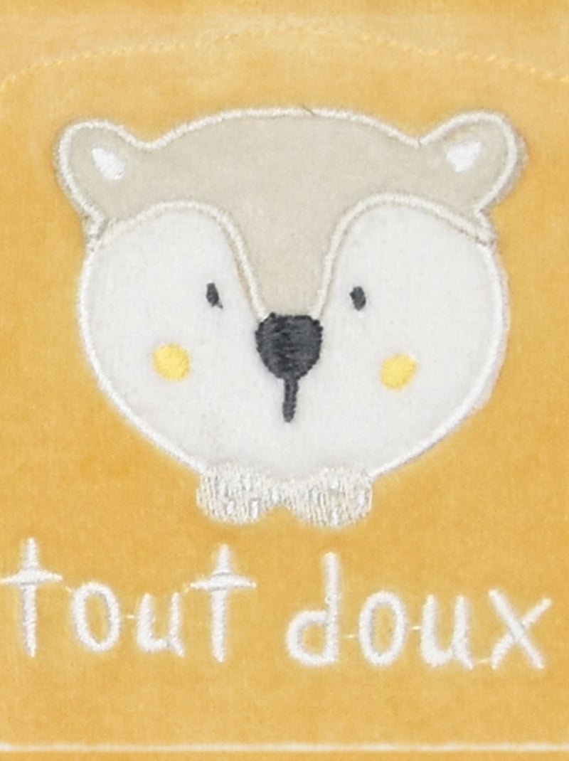 DORS BIEN IDRISSE VELOURS RASE OUVERTURE DEVANT NAISSANCE Jaune - Kiabi