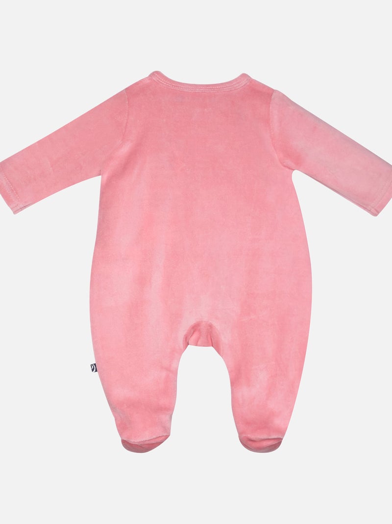 DORS BIEN INAYA VELOURS RASE OUVERTURE DEVANT NAISSANCE Rose - Kiabi