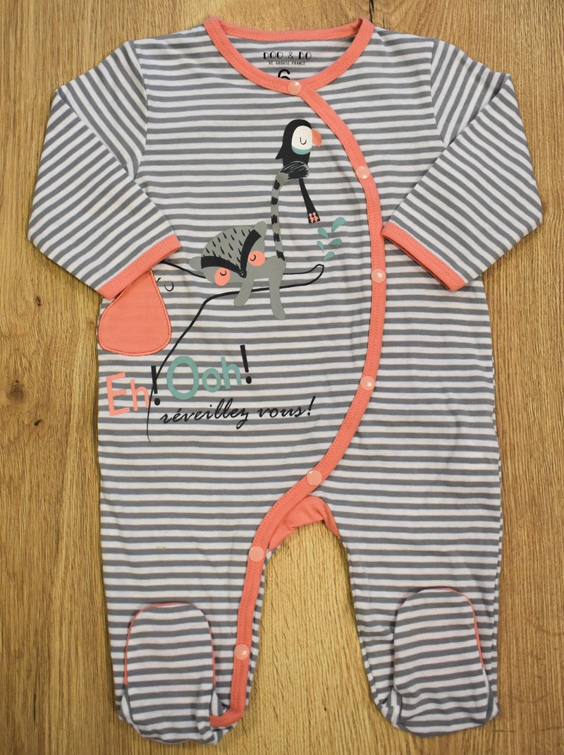 Dors bien jersey 'Mini Tropical''DOO&BO' Rose - Kiabi