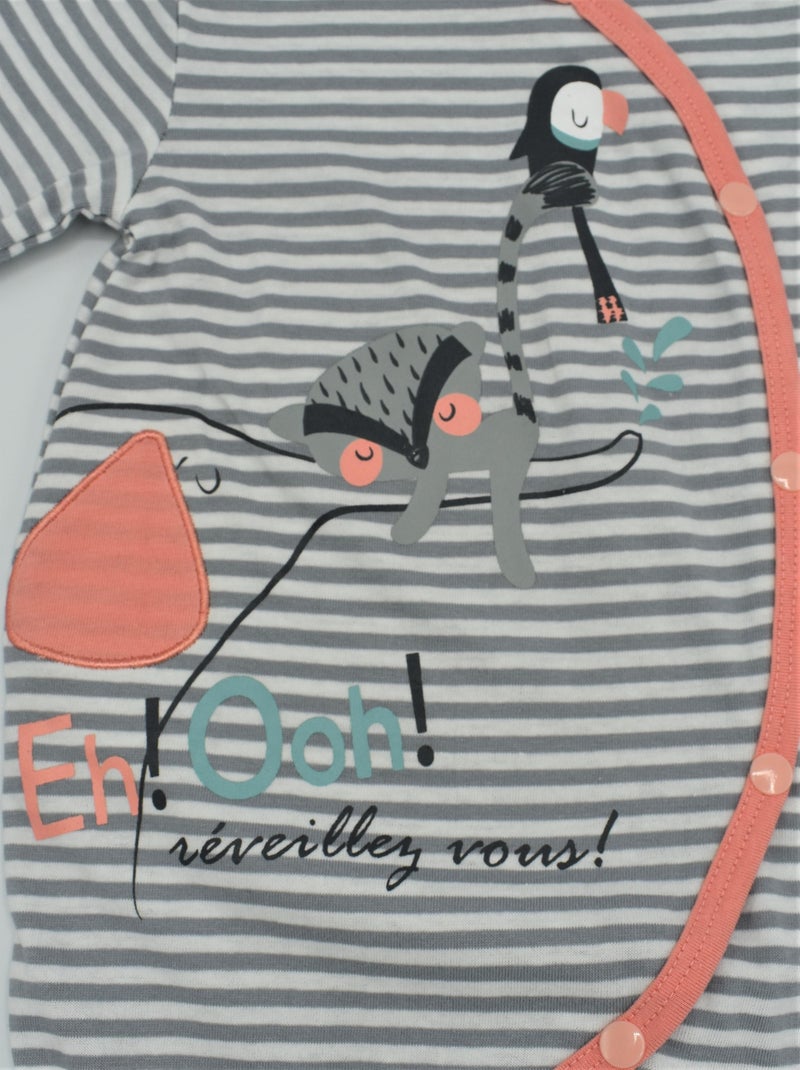 Dors bien jersey 'Mini Tropical''DOO&BO' Rose - Kiabi